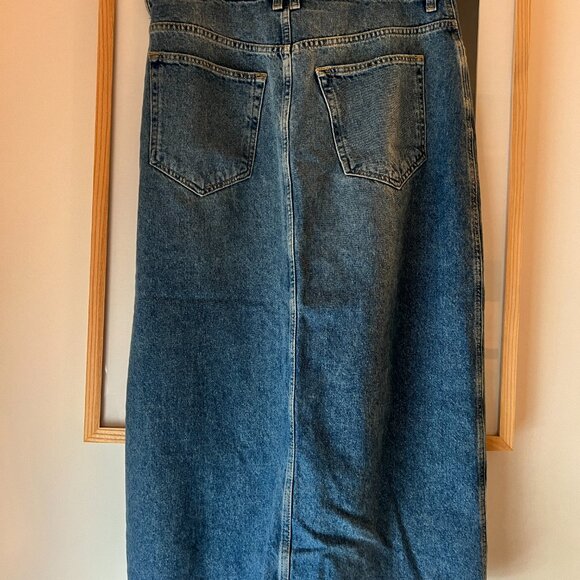 Mango Slit Denim Skirt (Size L) - Picture 2 of 4